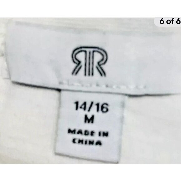 La Redoute XL White Crew Neck Red Wonderful Text Graphic Cotton Short Sleeve Tee - Picture 6 of 6